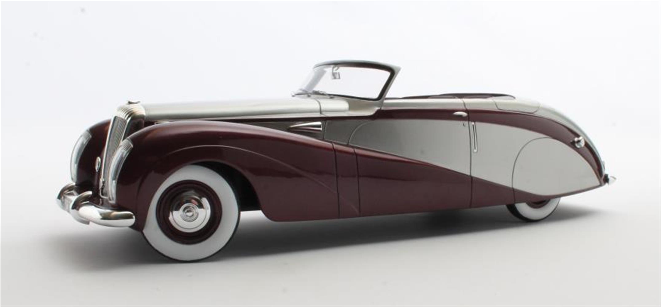 Daimler DE 36 Hooper Green Goddess 1953 Maroon/Silver - 1:18